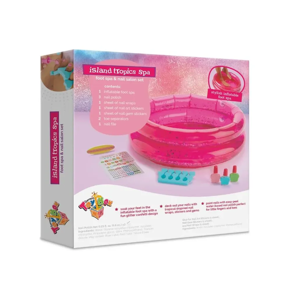 Geoffrey's Toy Box Island Tropics Foot Spa Nail Salon Kit  Ages 5-7 NWT